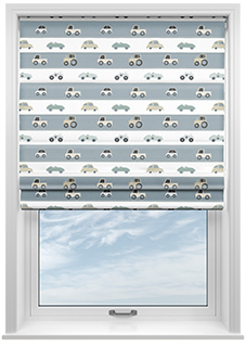 Brum Brum, Highway - Twist&Fit Roman Blind